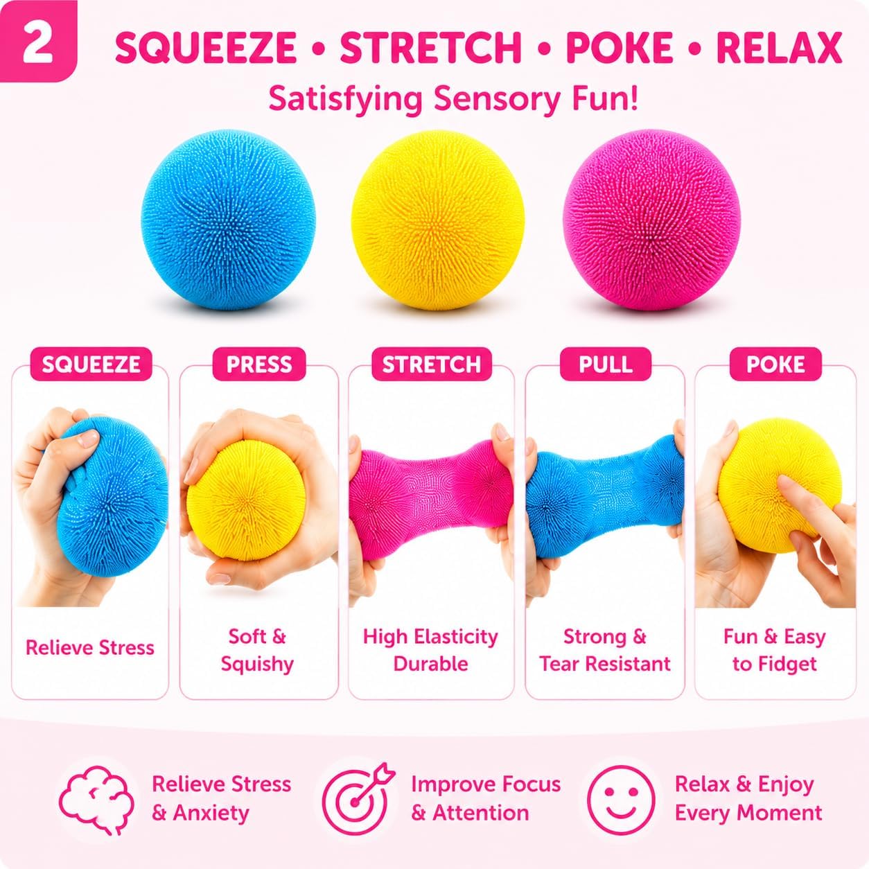 1pcs Blue Stress Squishy Ball Squishies Stress Relief Fidget Toy for Kids & Adults, Squeeze Cute Slow Rise Sensory Birthday Gift Party Favors