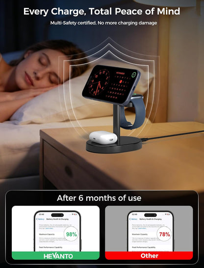 Mag-Safe Charger 3 in 1 Charging Station for iPhone Apple Watch AirPods