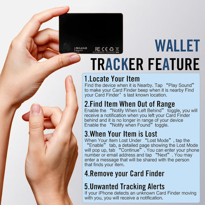 Wallet Tracker Card iOS Android [Apple MFi Certified] Item Locator