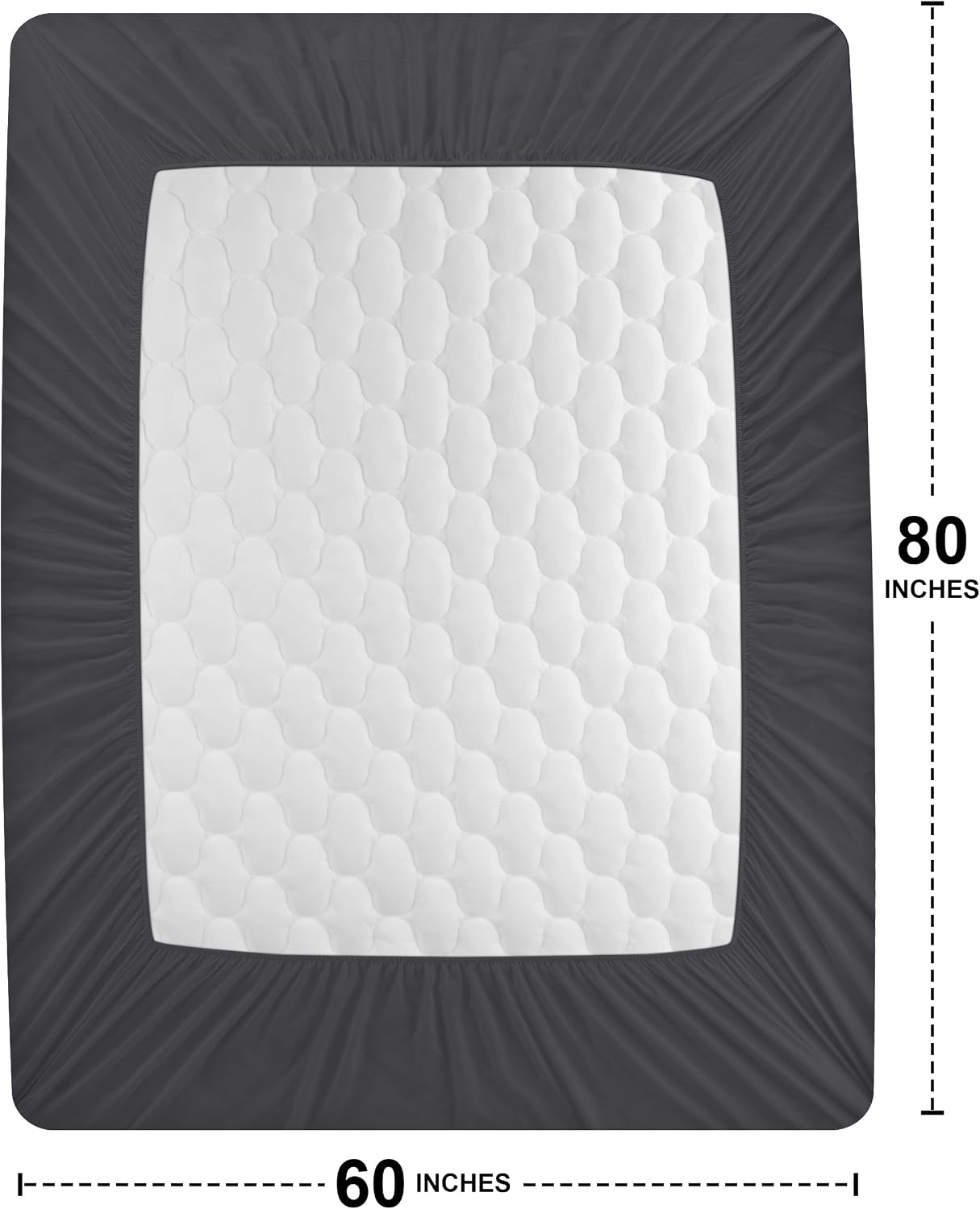 Utopia Bedding Waterproof Mattress Protector, Queen Mattress Pad, Noiseless Quilted Fitted Cover with Deep Pocket Stretches up to 16 Inches (White)