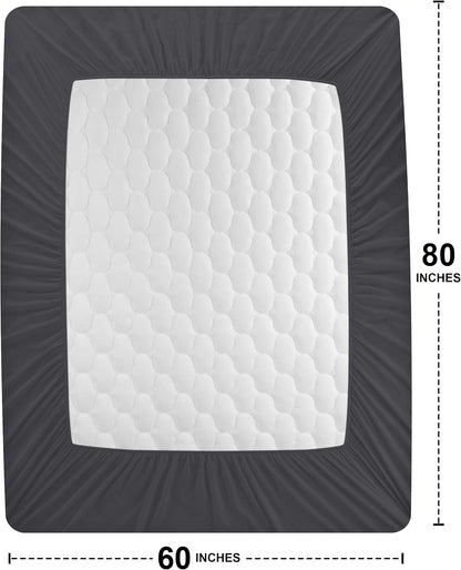 Utopia Bedding Waterproof Mattress Protector, Queen Mattress Pad, Noiseless Quilted Fitted Cover with Deep Pocket Stretches up to 16 Inches (White)