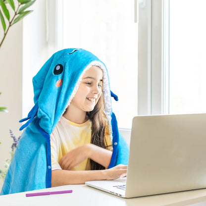 Penguin Wearable Hooded Blanket for Adults – Super Soft Warm Cozy Plush Flannel Fleece & Sherpa Hoodie Throw Cloak Wrap - Penguin Gifts for Women Adults Girls and Kids
