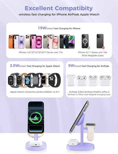 Mag-Safe Charger 3 in 1 Charging Station for iPhone Apple Watch AirPods