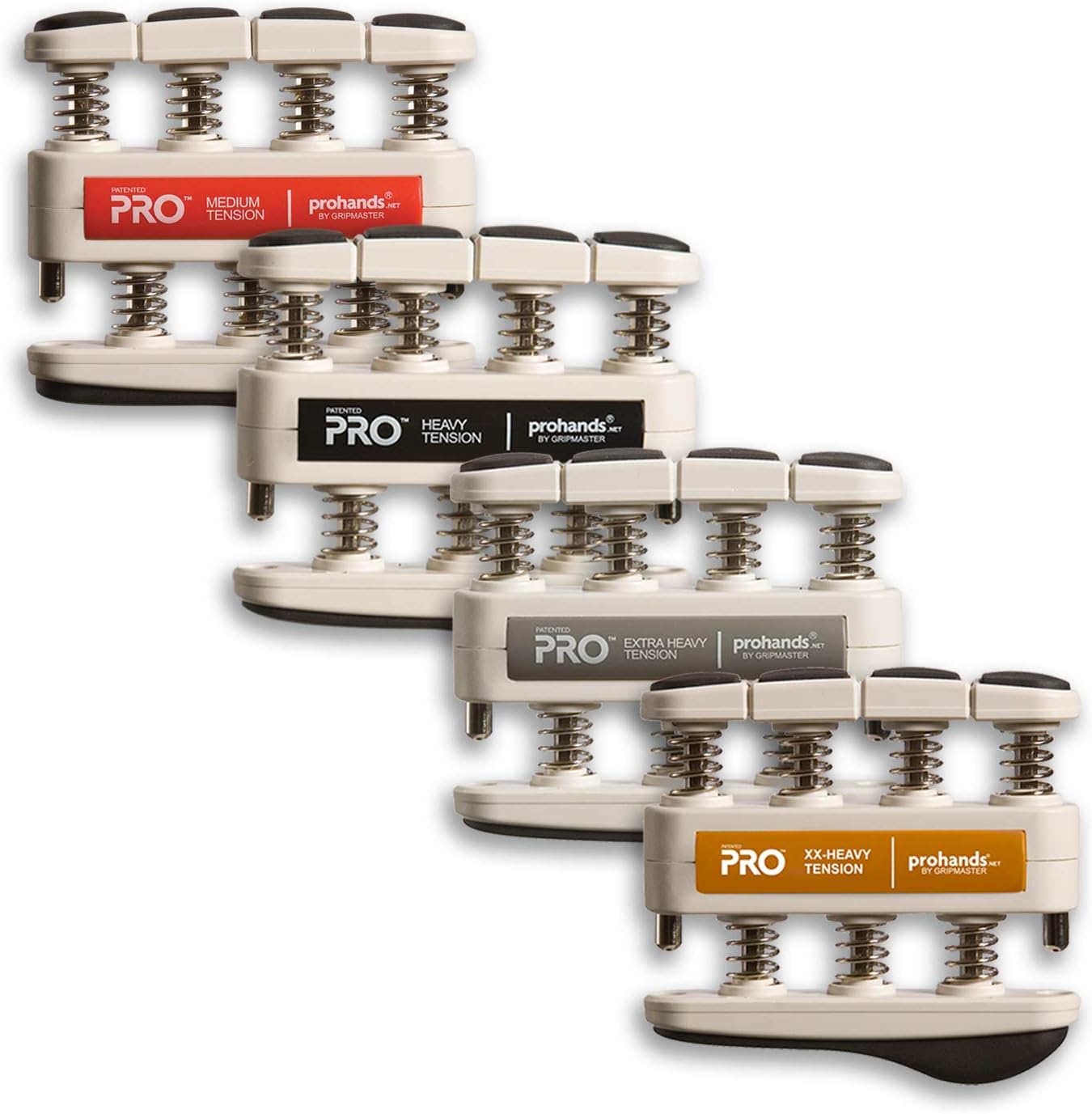 Prohands PRO Hand Exerciser, Finger Exerciser (Hand Grip Strengthener), Spring-Loaded, Finger-Piston System, Isolate and Exercise Each Finger