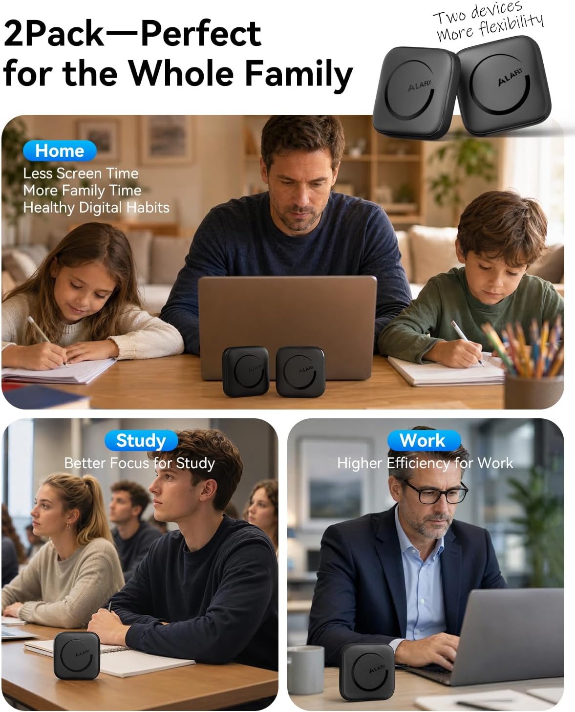 2 Pack Phone Access Blocker Device, Subscription-Free Phone Lock
