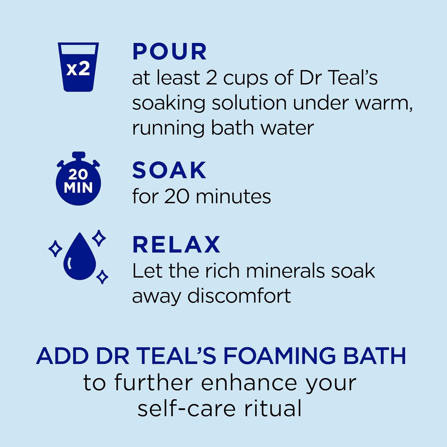 Dr Teal's Epsom Salt Bath Soaking Solution, Eucalyptus and Lavender, 2 Count, 3lb Bags - 6lbs Total
