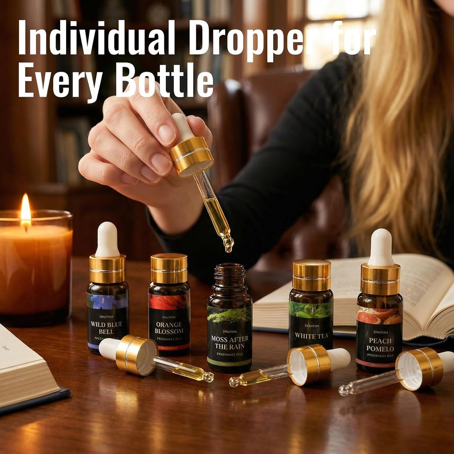 FUHITIM Essential Oil Set, Premium Essential Oils Gift Set for Diffuser, DIY Candle and Soap Making, 42x5 ML (0.17oz)