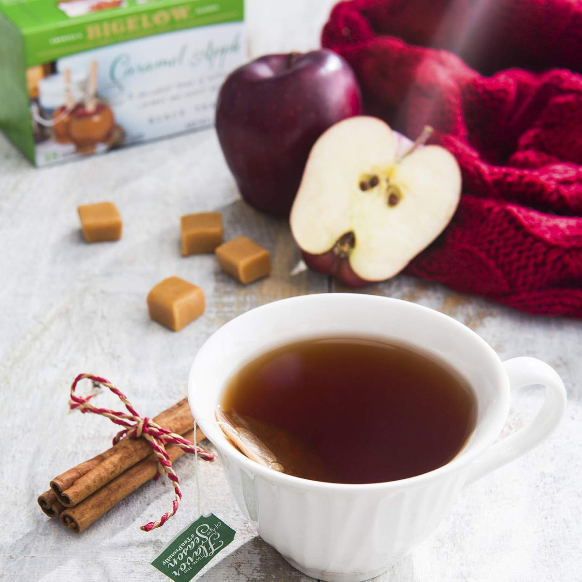 Bigelow Caramel Apple Black Tea Bags, 18 Teabags (Pack of 6), Caffeinated Black Tea 108 Tea Bags Total