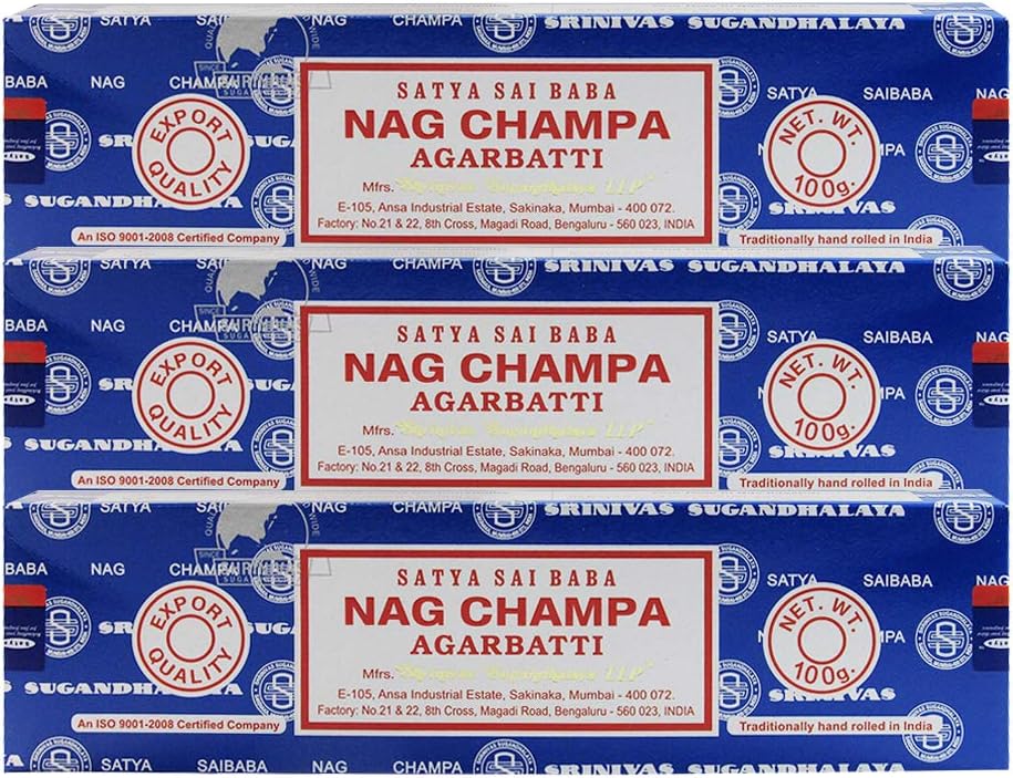 TRUMIRI Incense Stick Holder Bundle with Satya Sai Baba Nagchampa 250g Bulk Incense Sticks Nag Champa Agarbatti - Pack of 1 (Approx 250 Insence-Sticks)