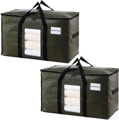 TAILI Blue Extra Large Moving Bags,Storage Bags with Visible Window