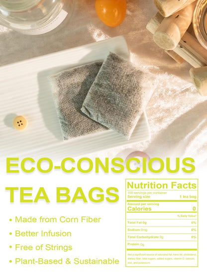 TeeLux Nettle Leaf Tea Bags, Stinging Nettle Tea, Caffeine Free, 100 Count