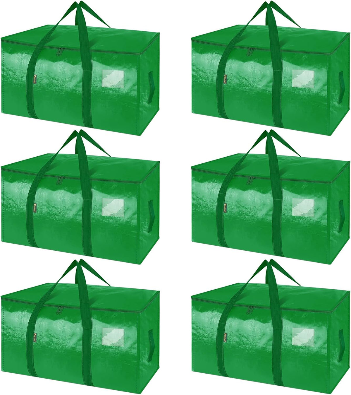 BALEINE Oversized Moving Bags with Reinforced Handles, Heavy-Duty Storage Tote for Clothes, Moving Supplies (Clear)