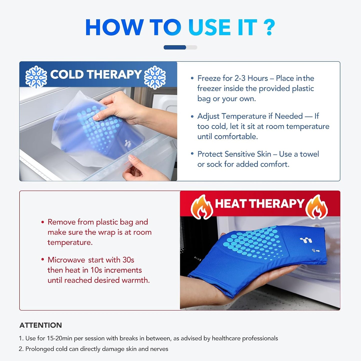 Ankle Ice Pack Wrap for Swelling with Thickened Cold Compression and Cooling Fabric, Ice Packs for Injuries Reusable for Swollen Feet, Achilles Tendonitis Relief, Plantar Fasciitis Relief