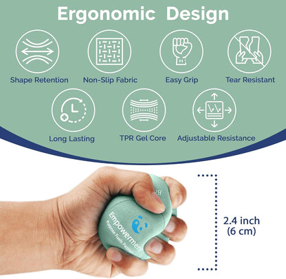 Mind & Body Stress Balls for Adults - Multi-Density Squeeze Balls for Hand Therapy & Grip Strengthening - Stress & Anxiety Relief - Choose 3-Ball (Soft, Medium & Hard) or 2-Ball (Soft & Hard) Sets