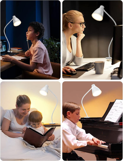 BOHON Desk Lamp with Clamp, Clip on Light, 5 Color 10 Brightness, Teal