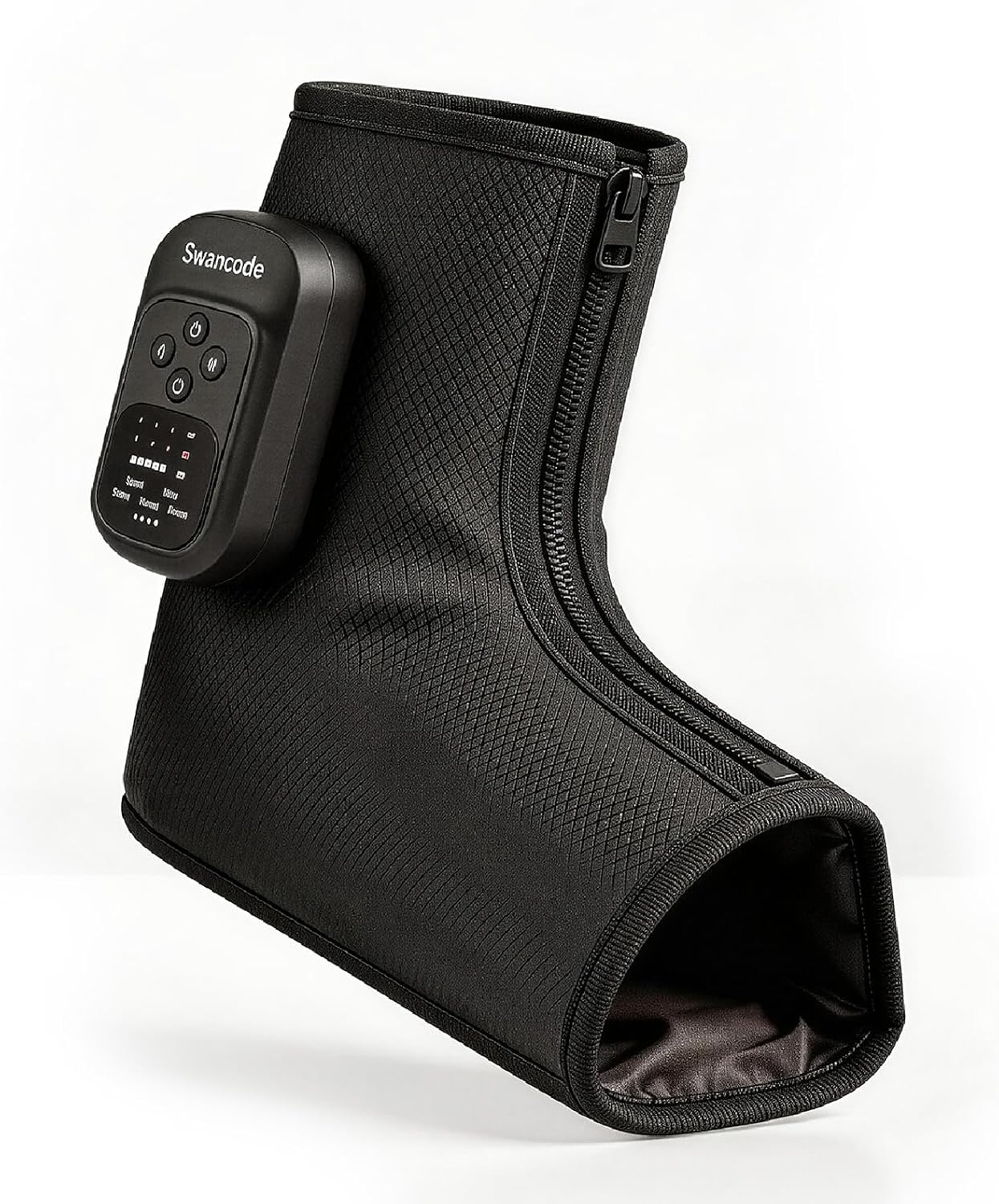 Foot Massager with Air Compression and Heat, Portable Cordless Ankle and Calf Massager with 5 Modes & 5 Intensities, Lightweight Compression Boots for Muscle Relaxation