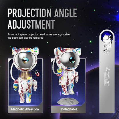 Star Projector Galaxy Night Light - Astronaut Space Projector, Starry Nebula Ceiling LED Lamp with Timer and Remote, Kids Room Decor Aesthetic, for Christmas & Birthdays