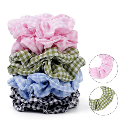 Satin Scrunchies for Women – 8PCS Blush & Brown Silk Hair Ties Set – No Crease, Frizz-Free, Gentle Elastic Hair Bands, Soft & Stylish Everyday Hair Accessories Gifts
