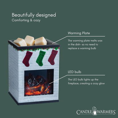 Candle Warmers ETC. Illumination Fragrance Warmer- Light-Up Warmer for Warming Scented Candle Wax Melts and Tarts or to Freshen Room, White Harmony