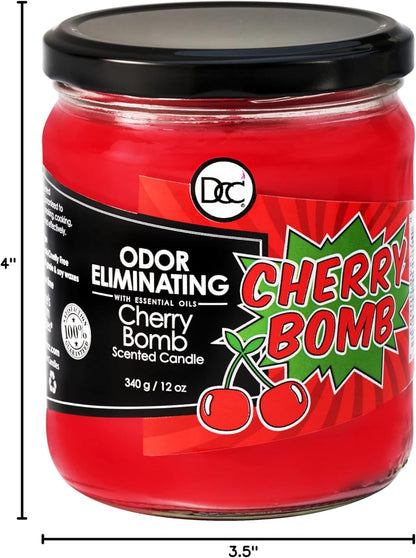 Vanilla Bean Odor Eliminating Highly Fragranced Candle - Eliminates 95% of Pet, Smoke, Food, and Other Smells Quickly - Up to 80 Hour Burn time - 12 Ounce Premium Soy Blend - Colors B