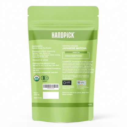 HANDPICK Lemon Balm Tea Bags – 100 Count | 100% Pure & Naturally Dried | Caffeine-Free Herbal Tea with Citrus Flavor & Aroma | Premium Lemon Balm Leaf