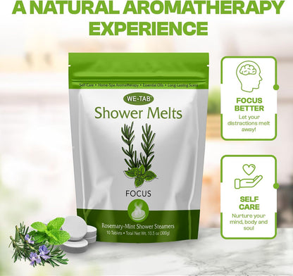 Shower Steamers 10-pk with Essential Oil Aromatherapy to Unwind and Sleep, Long Lasting Lavender Scent, No Stain or Artificial Dye, for Relaxation, Stress Relief and Self Care Gift for Everyone!