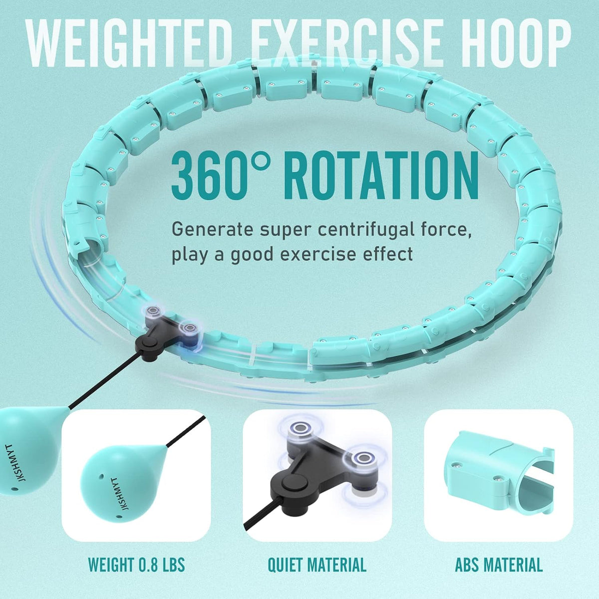 JKSHMYT Weighted Hula Circle for Adults Weight Loss, Infinity Fitness Hoop