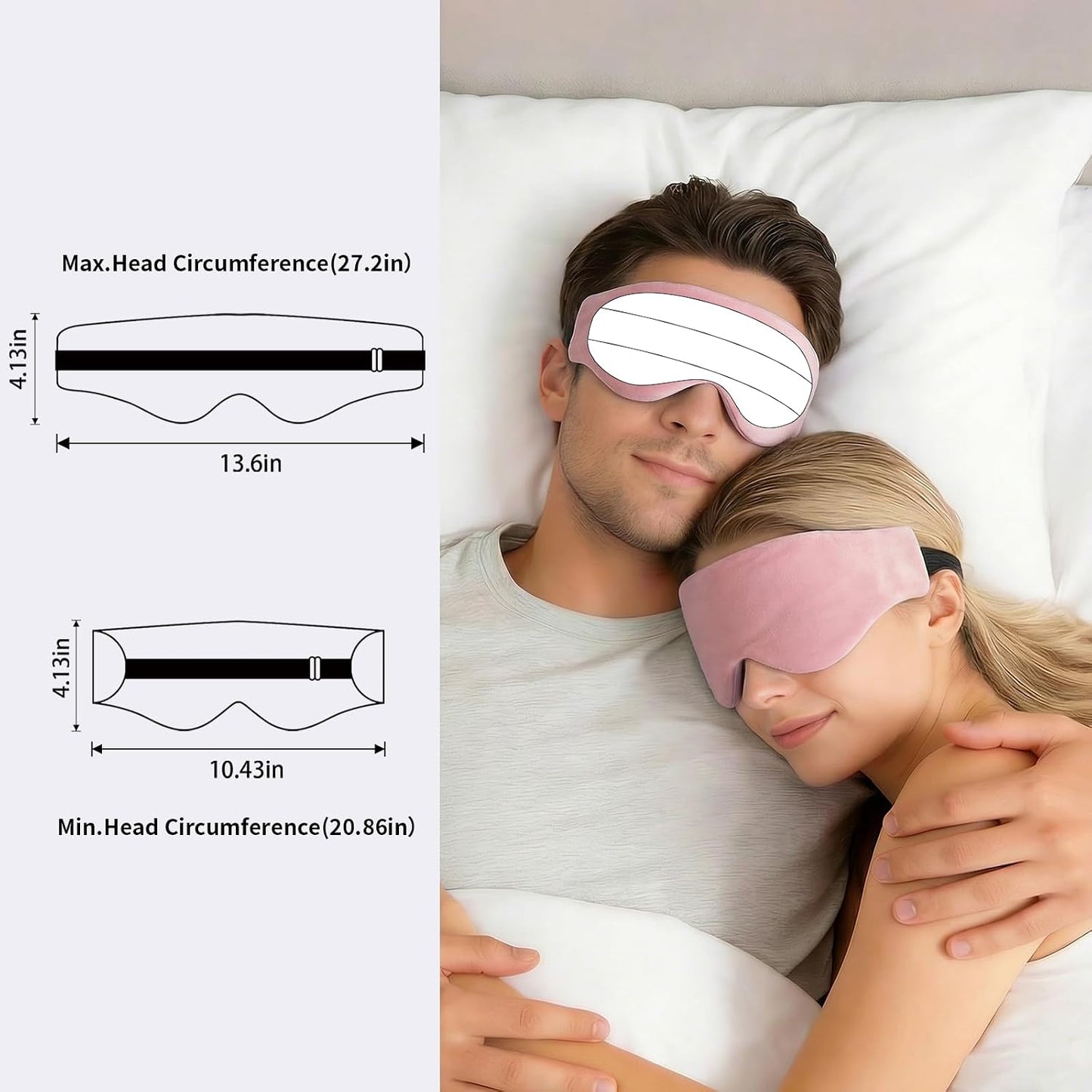 Lyocell Weighted Sleep Eye Mask for Women Men, 5.3oz & 7oz, Cooling, Removable Washable Weighted Bag, Light Blocking Eye Cover, Soft Eye Shade for Travel Essentials, Office Naps, Gift,Purple