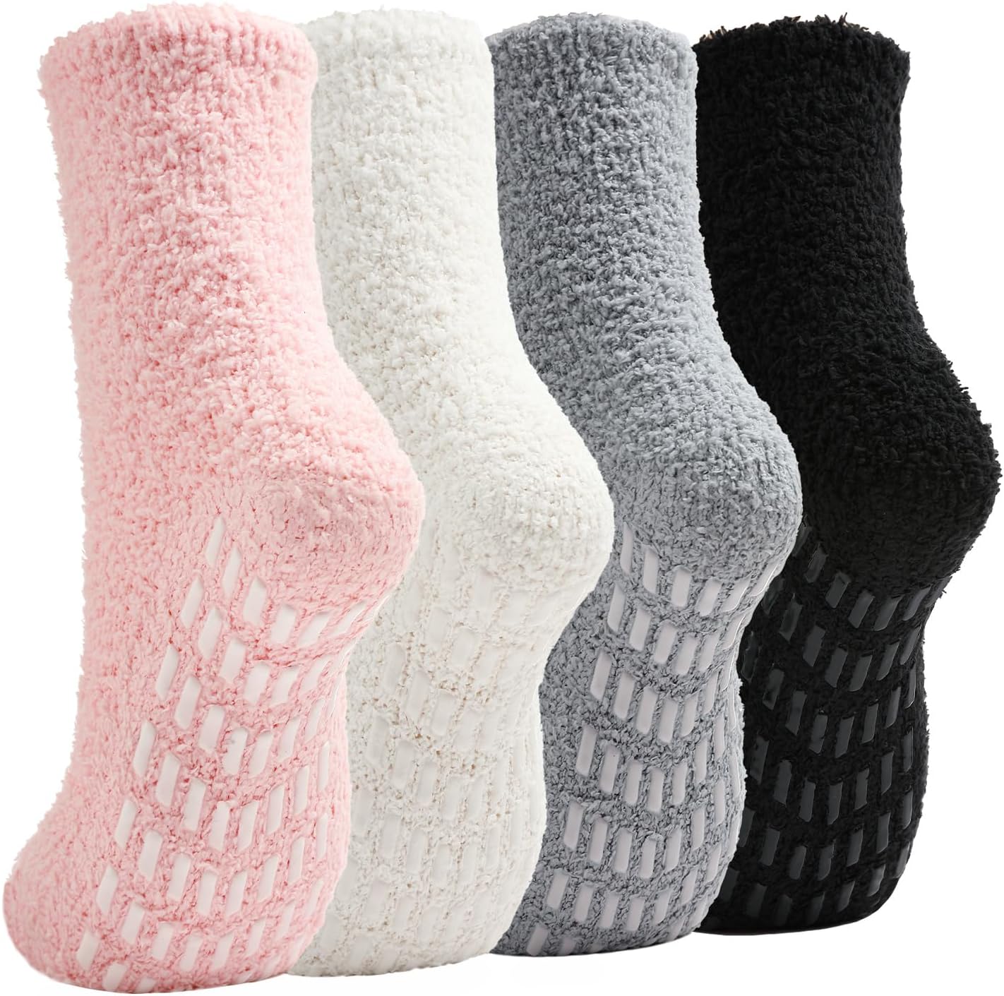 Slipper Socks for Women Men Grip Hospital Socks with Grips Fuzzy Non Slip Warm Womens Gifts