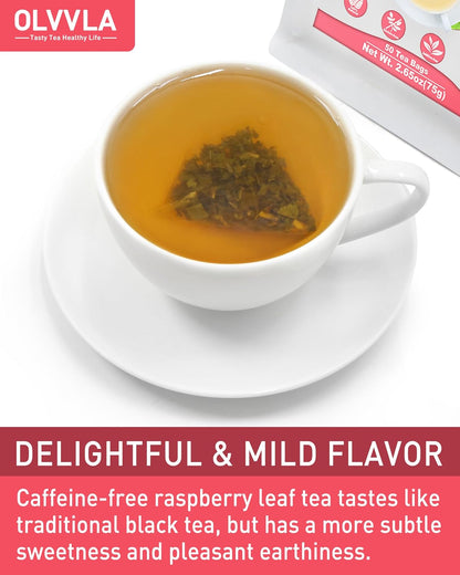 Olvvla - Raspberry Leaf Tea Bags - 1.5g X 50 Count - Red Raspberry Leaves