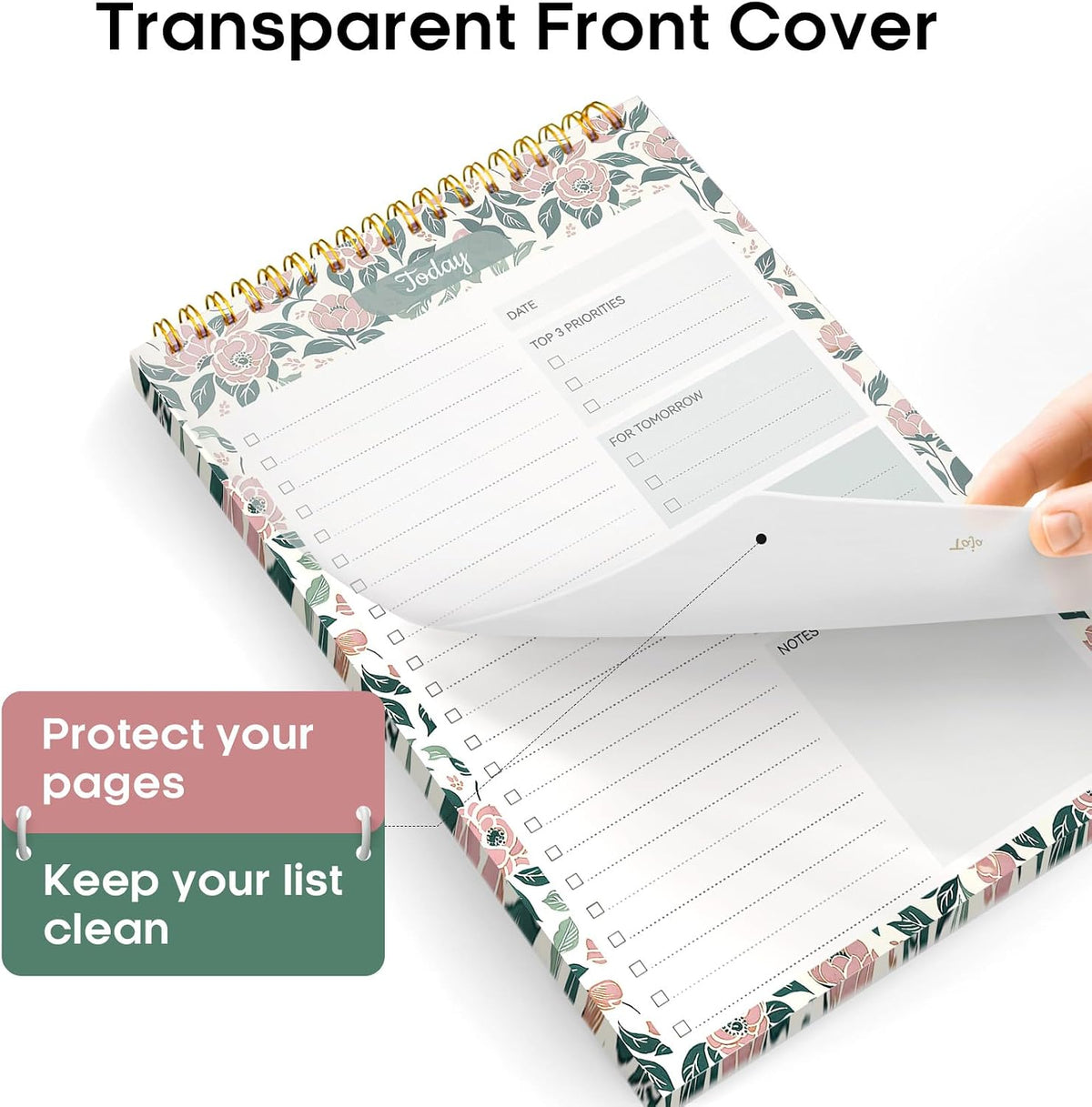 Taja To Do List Notepad, Undated Daily Planner for Work and Goal Setting
