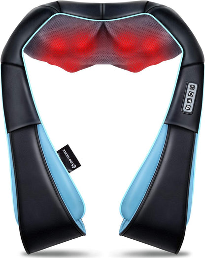 Mo Cuishle Women Men Gifts, Shiatsu Back Shoulder and Neck Massager with Heat, Electric Deep Tissue 4D Kneading Massage, Best Gifts for Mom Dad Wife Husband her Him, Christmas, Birthday (NOT Cordless)