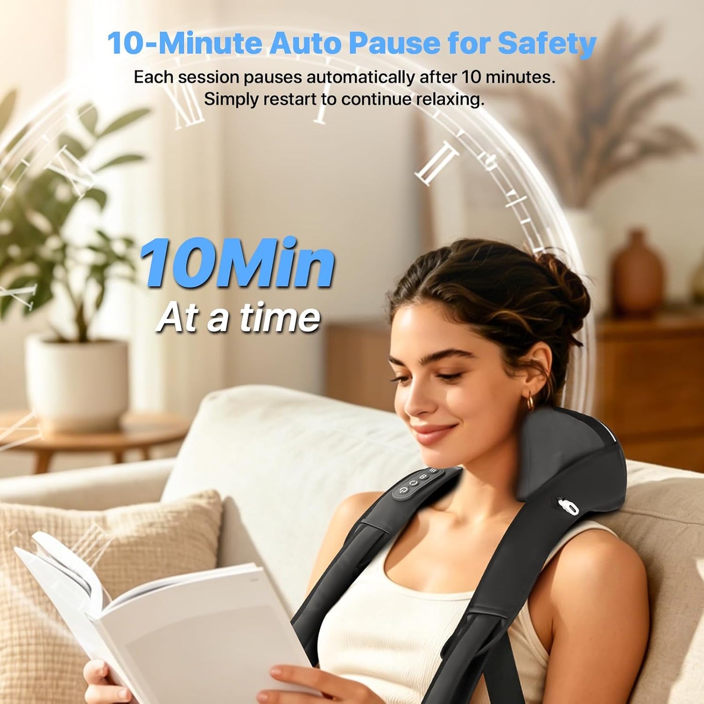 Neck Massager with Heat for Pain Relief Deep Tissue Black
