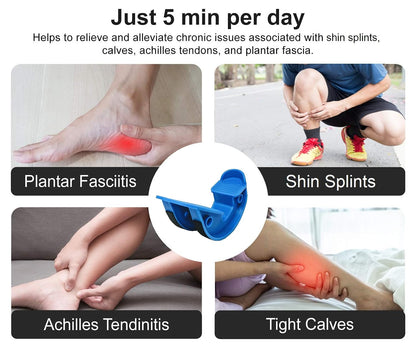 Lumia Wellness Foot Rocker with Massage Ball - Calf Stretcher for Plantar Fasciitis, Achilles Tendonitis, Shin Splints, Heel, Feet Pain Relief - Ankle Wedge Stretches Strained Leg Muscle