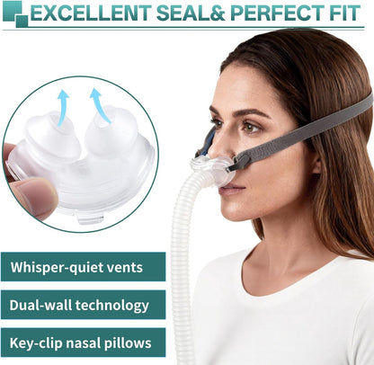 Replacement Nasal Pillow Cushion for ResMed Airfit P10,Compatible with Original Airfit P10 CPAP Mask,Reliable Seal & Perfect Fit,Ultra-Soft & Durable Replacement (Medium -3PCS)
