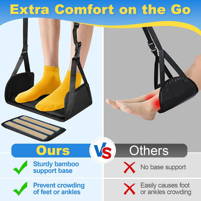 Airplane Foot Hammock for Plane Travel 2 Pack