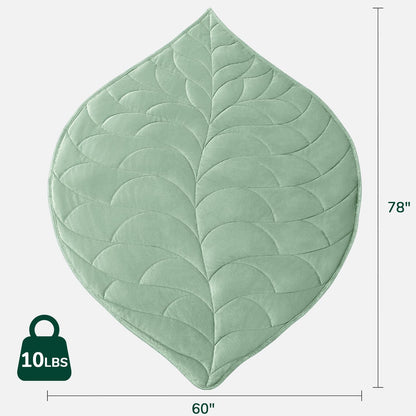 Kaisa Weighted Lap Blanket 7 lbs 41" x 53", Cozy Luxury Crystal Velvet Small Weighted Blanket for Adults, Portable Travel Weighted Blanket for Relaxation, All-Season Blanket, Machine Washable, Green