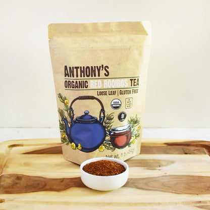 Anthony's Organic Red Rooibos Loose Leaf Tea, 1 lb, Gluten Free, Non GMO, Non Irradiated, Keto Friendly