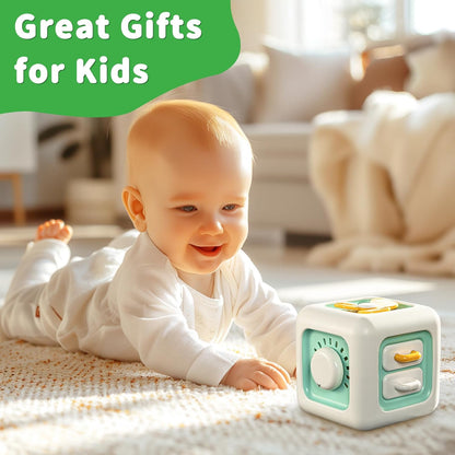 SOCBTNSO Busy Cube Toy for 1 Year Old Boy, Montessori Toys for 1+ Year Old, Travel Toys for Toddlers 1-3, Learning Fine Motor Skills| 1st Birthday Gifts 6 9 12 Months Baby