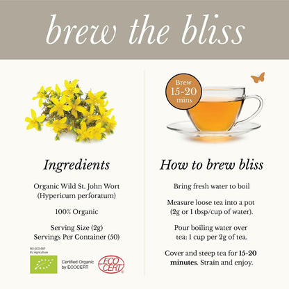 Organic Lemon Balm Tea - Caffeine Free Loose Leaf Herbal Tea - Pharmacopoeia Potency - 25 Servings