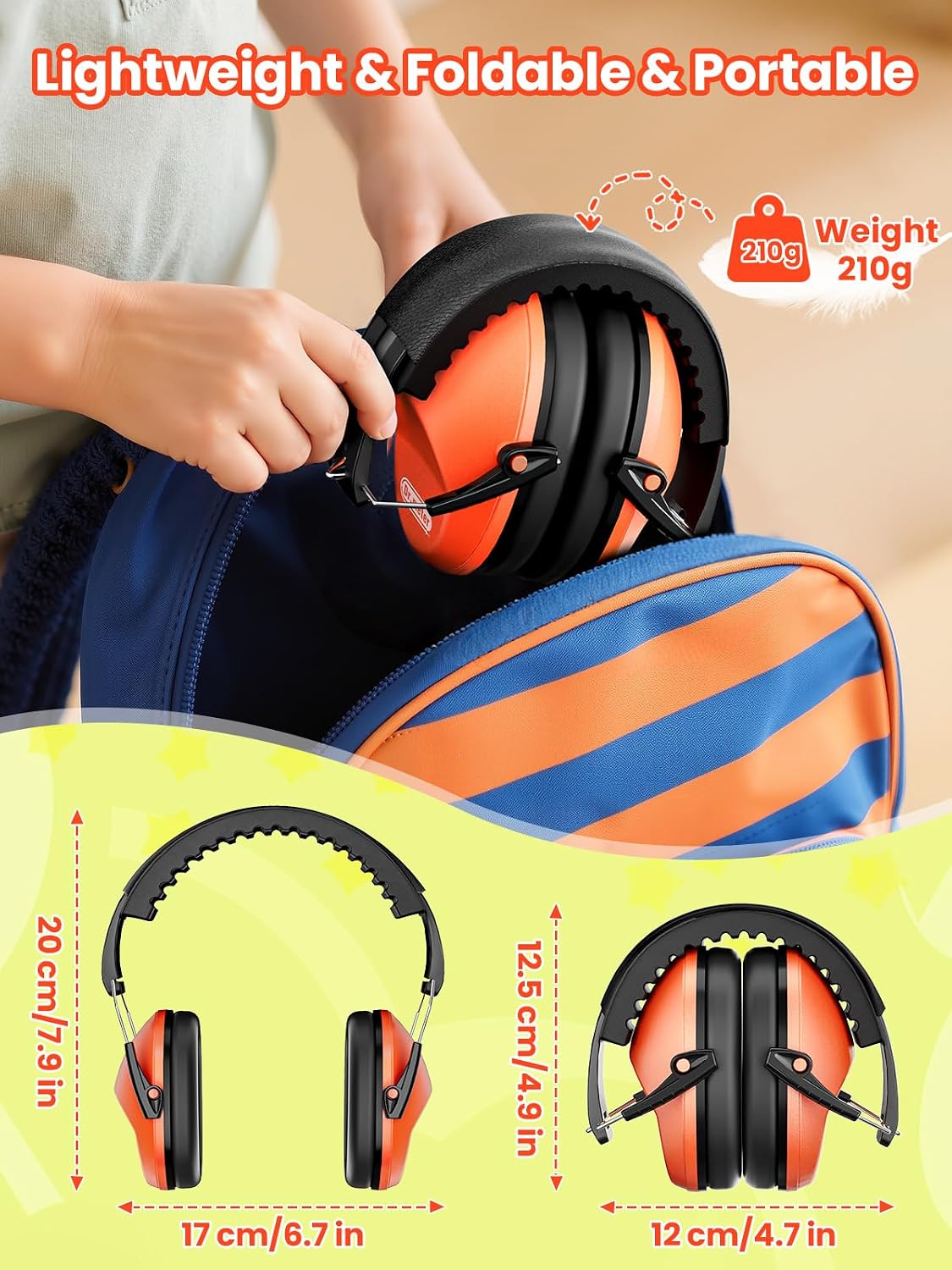 Dr.meter Ear Muffs for Noise Reduction: 27.4SNR Noise Cancelling Headphones for Kids Adults, EM100 Adjustable Hearing Protection Earmuffs for Monster Jam, Autism Sensory, Concerts, Fireworks