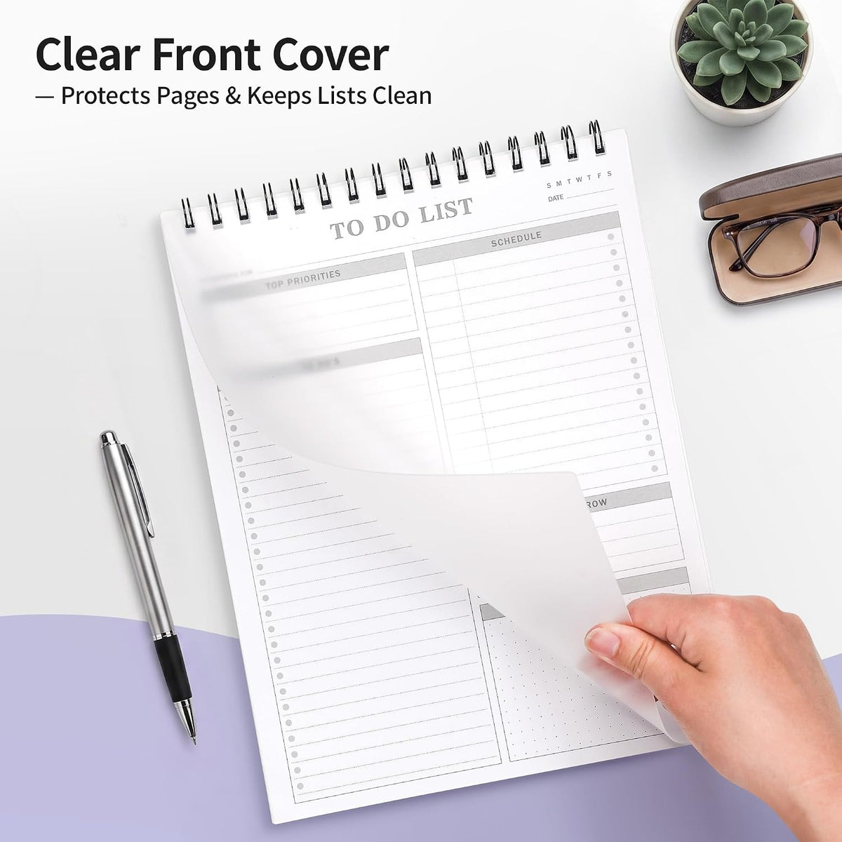 To Do List Notepad Notebook for Work 8.5"x11"Undated Daily Planner