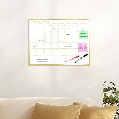 Dry Erase Calendar Whiteboard, 24''x18'', Monthly White Board Planner