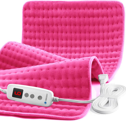 CooCoCo 17x33 Large Heating Pad for Back, HSA Approved Items for Mom Dad, Electric Heated Pad for Neck Shoulders Period Cramps, FSA Eligible Heat Pad, Auto Off, 10ft Cord