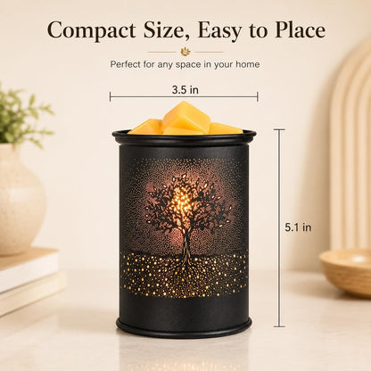 kobodon Wax Melt Warmer Metal Wax Warmer for Scented Wax Electric Fragrance Candle Oil Burner 2 in 1 Wax Melts as Gifts for Moms Grandma Women Girls(Sunflower)