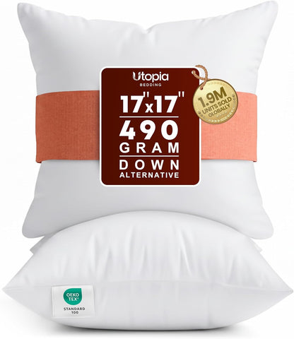 Utopia Bedding 12x20 Pillow Inserts, Set of 2, White – Indoor Decorative Throw Pillows for Bed, Sofa & Couch – Soft, Supportive & Fluffy Cushion Inserts