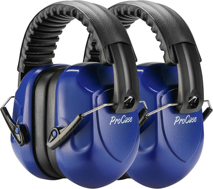 ProCase NRR 28dB Noise Reduction Ear Muffs, Foldable Adjustable Passive Noise Cancelling Headphones for Adults Kids Autism, Hearing Protection for Shooting, Construction, Mowing, Studying -Black - Colors B