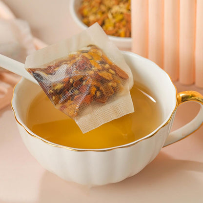 Premium Turmeric Ginger Cinnamon Tea Bags, Natural Pure Turmeric Blend Herbal Tea for digestive and immune support, Sugar-free, 50 Teabags/3.53oz