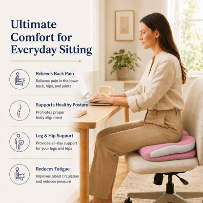 Seat Cushions for Office Chairs Wheelchair Cushion for Long Sitting Back Pain，Memory Foam Seat Car Computer Desk Chair Cushion，Coccyx Cushion for Tailbone Pain Relief Cushion Office Chair Black