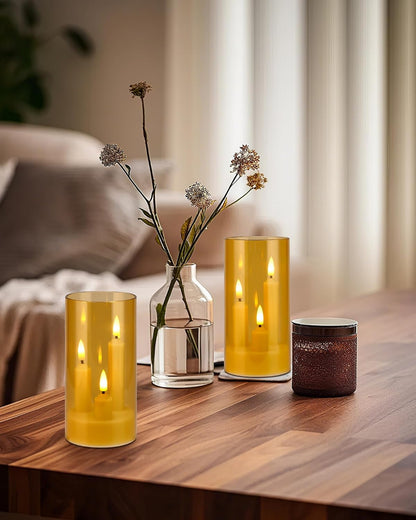 Waterproof Flameless Candles, 12 PC Battery Operated LED Pillar Candles with 2 Remote Controls & Timer, Flickering Indoor Outdoor Candles for Wedding, Patio, Easter, Bathroom, Home Decor, 4''5''6''